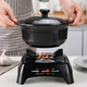 Clay pot king casserole pot small hot pot special alcohol stove base solid fuel dry pot stove household windproof outdoor solid alcohol block + alcohol stove black 19cm