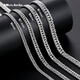 Miss JuJu PT950 Platinum Necklace Men's Platinum Horsewhip Chain Attractive Men's Plain Chain Classic Boss Flat Thick Chain Can Be Customized Weight 26.04g Length 53cm Thick About 4.5mm More Refund or Less Replenishment