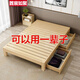 No bedside bed frame double bed solid wood bed 1.8m double bed tatami bed frame modern simple 1.2 simple single bed for rental 1.5m (tatami) solid wood model 30 high 1.8 meters wide * 1.9 meters long