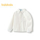Balabala children's clothing boys' shirts 2024 spring classic lapel children's long-sleeved bottoming shirt college style 208124102104