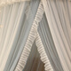 Pierre Cardin ceiling mosquito net double layer half dome home installation-free floor-to-ceiling pattern single double bed gray