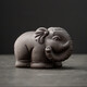 Yuxuan purple sand tea pet auspicious Ruyi ornaments tea play elephant handmade can raise wealth and good fortune elephant tea tray tea worm ZL--Auspicious elephant Ruyi--Black Ni