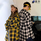 斐升（FEISHENG）格子衬衫男装韩版潮流宽松休闲青少年情侣衬衣帅气百搭外套衬 689黄色 S 110-120斤