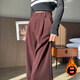 
Fashimu 2024 Autumn and Winter velvet thickened woolen wide-leg pants for 2024 small straight floor high-waisted casual pants for women 6636 gray velvet small one S Suggestion 91-102Jin [Jin equals 0.5 kg]