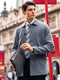 Mr. BU Business Revers Woll Cardigan Herren Frühling und Herbst Doppelseitige Taschenjacke BT12358 Break Code Clearance Black M (170) All-Code