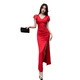 Temperamento de Kun Linyi Sauna Vestido sexy con ropa de baño larga y trabajo de masaje Vestido de noche delgado y delgada Técnico de masaje Técnico 3882 Black XL