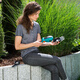 Gardena (Gardena) Importado de Alemania Jardinabros para el jardín Hedge La césped Electrics Electric Scissors Battery Battery Grass y recortador 9859-Mango extendido de 40Ah Batería recargable-14905