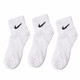 耐克（NIKE）男袜女袜 25新款训练透气短中长袜快干休闲跑步健身运动nike袜子 热推/简约经典白色/三双装/中袜 M/24-26厘米/38-42码