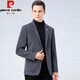 Pierkan casual suit men's woolen coat spring, autumn and winter wool double -sided, middle -aged business casual jacket camel XL /180
