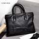 Cohnimkevin genuine cowhide men's briefcase large capacity portable shoulder crossbody bag computer file bag for boyfriend birthday gift ck01845 black [delivered from the nearest warehouse] large bag 14 inches