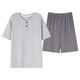 
Modal pajamas men's 2025 summer new cotton simple light luxury solid color cool feeling can be worn outside home clothing set ZY9764 men-XL