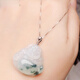 Fat Donglai same style 18k gold universal buckle pendant silver necklace safety buckle jade buckle accessories jade pendant silver white gold