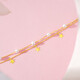 Chao Acer Starlight Yellow 18K Gold Pearl Bracelet for Women Colorful Gold Bracelet Stars for Mom and Girlfriend Birthday Gift Chain Length Approximately 16cm + Extension Chain