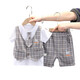 G. Duckkids ropa para niños Suit para niños 'Summer delgado falso falso de tres piezas Ropa de verano de algodón de algodón puro