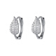 Platinum Earrings PT950 Moissanite Earrings Women's Ear Piercing Platinum Earrings Platinum Leaf Earrings