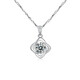 Fasifan four-leaf clover necklace for women, moissanite diamond platinum pendant, anniversary, Valentine's Day, birthday gift for girlfriend and wife, light luxury model - set with D color flawless moissanite diamond