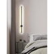 Miaopule Minimalist Long Strip LED Wall Lamp Bedroom Bedside Simple Modern Line Corridor Staircase Creative Living Room Wall Lamp Obsidian Black-100CM-Neutral Light