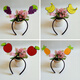 Lingchuan Watermelon Tomato Fruits and Vegetables DIY Spring Headband Festival Funny Student Sports Hair Accessories Customized Cute and Cute Carrot Spring Headband