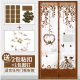Green reed anti-mosquito door curtain, anti-mosquito screen door, no punching magnetic screen door, free 2 packs of sticky buckles, 1 pack of push pins, fresh coffee color 100*210cm