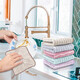 Quezhixian kitchen rags, household non-stick oil-absorbent towels, lint-free tablecloths, household supplies, cleaning dishcloths, new upgrade - thickened mixed colors, 12 pieces, 25*25cm