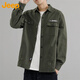 JEEP Jeep shirt men's spring and autumn long-sleeved shirt work jacket loose casual clothes men's military green 4XL