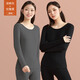 
Jinlifen 2025 autumn clothes and autumn pants set women's pure cotton sweater autumn and winter base shirt thread clothes and thread pants thin thermal underwear 677-01 elegant black (single set) XL [weight 110-130Jin [Jin equals 0.5 kg]]