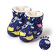 Dora Mag Baby-Baumwollschuhe plus samtweiche Sohle-Schuhe für Neugeborene 0-12 Monate im Herbst und Winter, die Baumwollausschnitten und -verdickung des Babys, Schuhfußabdeckung, Schneeflockenhirsch [mit Waterfestigkeit des Samtes] Größe 12 (innere Länge 11 cm) empfohlen 0-6 Monate empfohlen