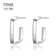 TTMIX geometric pt950 platinum earrings for women rectangular fashion earrings real platinum earrings European and American style 4.0-4.2g