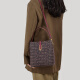 MashaLanti (MashaLanti) bag women's bag fashion printed shoulder crossbody bag women's large capacity handbag women's trendy bucket bag birthday gift C1665 burgundy
