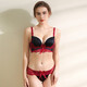 Cooper's zodiac year underwear set for women without steel ring push-up red sexy bra 2026 Year of the Horse gift for girlfriend burgundy - set gift box + socks + hand rope M -34/75C