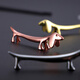 Chopstick holder, chopstick holder, chopstick holder, Japanese-style chopstick holder, creative chopstick holder, zinc alloy tableware, chopstick base ornament, stainless steel fork and spoon holder, dual-purpose chopstick pillow, Dachshund, silver