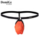 DomiGe men's one-thread thong sexy ice silk seamless low-waist high-cut T-pants with thin straps and narrow straps invisible hot underwear Orange 5276 1 pair M1.9-2.2 feet