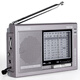 Desheng R-9710 Conversión de frecuencia secundaria Alta sensibilidad de alta sensibilidad Tipo de puntero de radio estéreo Tipo de operación simple para personas mayores Brown Standard