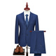 BAROMON anti-wrinkle and iron-free suit suit for men, business light formal wear, groomsman for work, blue suit for wedding and groom, version A, slim version 175A, please note the size of the trousers