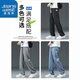 True Viscose cool jeans men's suit spring, summer and autumn ultra-thin straight loose casual long trousers wide-leg boys 1D02/ 1048 blue L