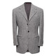 Cultum1930s Retro verdickte reine Wolle grobschwarz -weiße Houndstooth Herbst und Winteranzug Herrenanzug Jacke Schwarz -Weiß -Hound -Tooth M (50B)