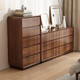 Gabinete lateral de madera sólida Yiyao gabinete de pared integrado nuevo estilo chino moderno simple de apartamento pequeño salón de almacenamiento gabinete de almacenamiento gabinete de almacenamiento ridiculizaciones redondeadas de madera de goma | tablero de pellets de madera sólida | Cofre de gabinetes ensamblados solo