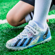 
He Yangyu 2024 New Mandarin Duck Children's Football Shoes Boys Primary School Velcro TF Broken Nails Football Training Shoes Girls 6199 Black and Blue Broken Nails [Buy one + five] 32