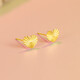Liuguifu Jewelry K Gold Earrings Shining Heart Yellow 18k Gold Studs Women's Fashion Earrings EK0200082