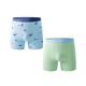 Yishi Yishi MAX Superman fat boy's underwear with extra fat and enlarged boxer briefs medium and large children's anti-wear leg shorts cotton mid-waist comfortable oxygen blue + vitality green 190 yards 4XL (170-200Jin Jin is equal to 0.5 kg)