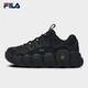 FILA Croissant Shoes Retro Sports Shoes Men's Winter Casual Shoes Dad Shoes Black-IB 42.5