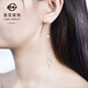Caibai Jewelry Platinum Earrings Pt950 Fashionable Star Earrings Price BJ Platinum Star Earrings About 4.67g