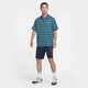 Nike Men's Autumn New Casco de cuello de polo de manga corta de rayas cortas FN3897 Azul FN3897-480 S