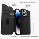 Otterbox American Strada-Serie geeignet für Apple 14 Mobiltelefonhülle iPhone 14 Flip Leder Schutzhülle Drop-Proof Business Case Black iPhone 14 Pro Max