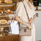 Lekali Crossbody Single Shoulder Mujeres Versión coreana Bolsa Retro Square Bolsa de teléfonos móviles de mediana edad.