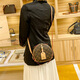 Mospoke Luxury haut de gamme Brand tout nouveau sac pour femmes sac à gâteau rond sac crossbody sac rond petit sac d'épaule sac marron grande taille (cuir supérieur) avec PVC