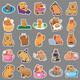 50 Capybara Cartoon Stickers Kapibala милый коричневый