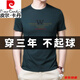 皮尔卡丹（pierre cardin）男士短袖t恤圆领2023夏季新款冰丝半袖体恤上衣服打底衫潮T zmn6625圆领短袖-紫红 175/XL建议135-150斤