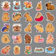 100 Capybara niedliche Tieraufkleber Cartoon DIY Handbuch Material Laptop Gepäck Guka Aufkleber wasserdichte selbstklebende DIY-Material 50 Capybara-1047 4-5cm
