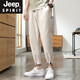 
JEEP SPIRIT Cropped Pants Men's Korean Style Fashion Brand Slim Cotton Linen Casual Cropped Pants Loose Harun Sports Straight Tile Small Tile Foot Black M